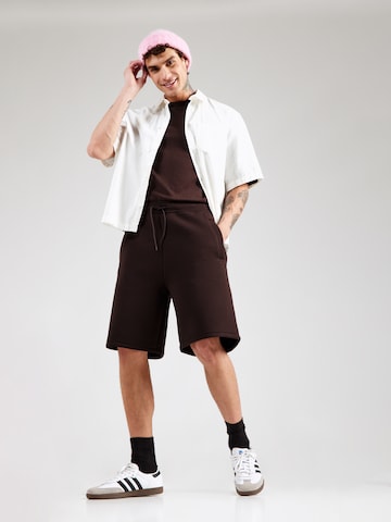 WEEKDAY - Loosefit Pantalón en marrón