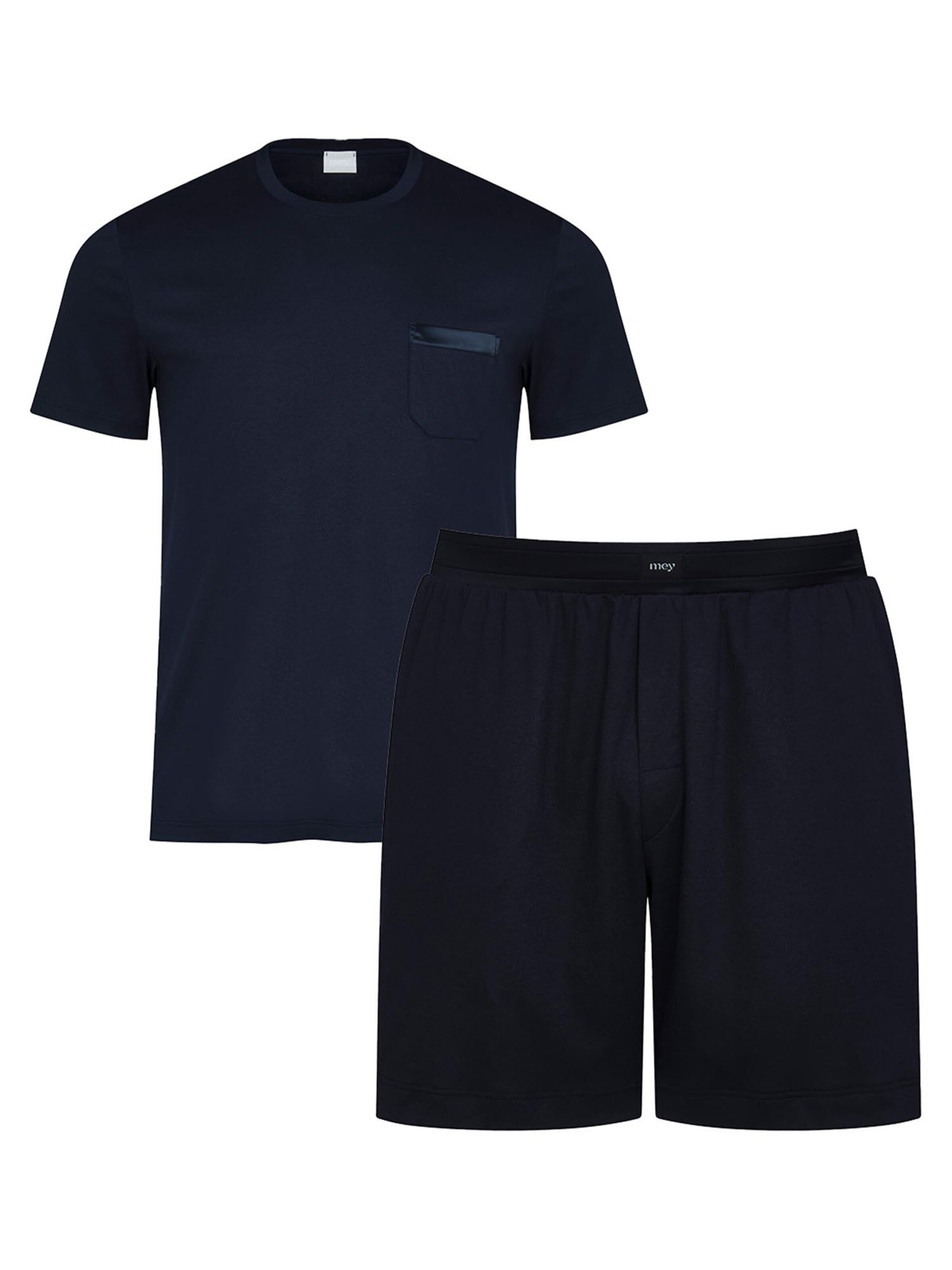 Mey Pyjama kurz 'Aarhus'‌‌‌‌‌‌ in Blau: Vorderseite