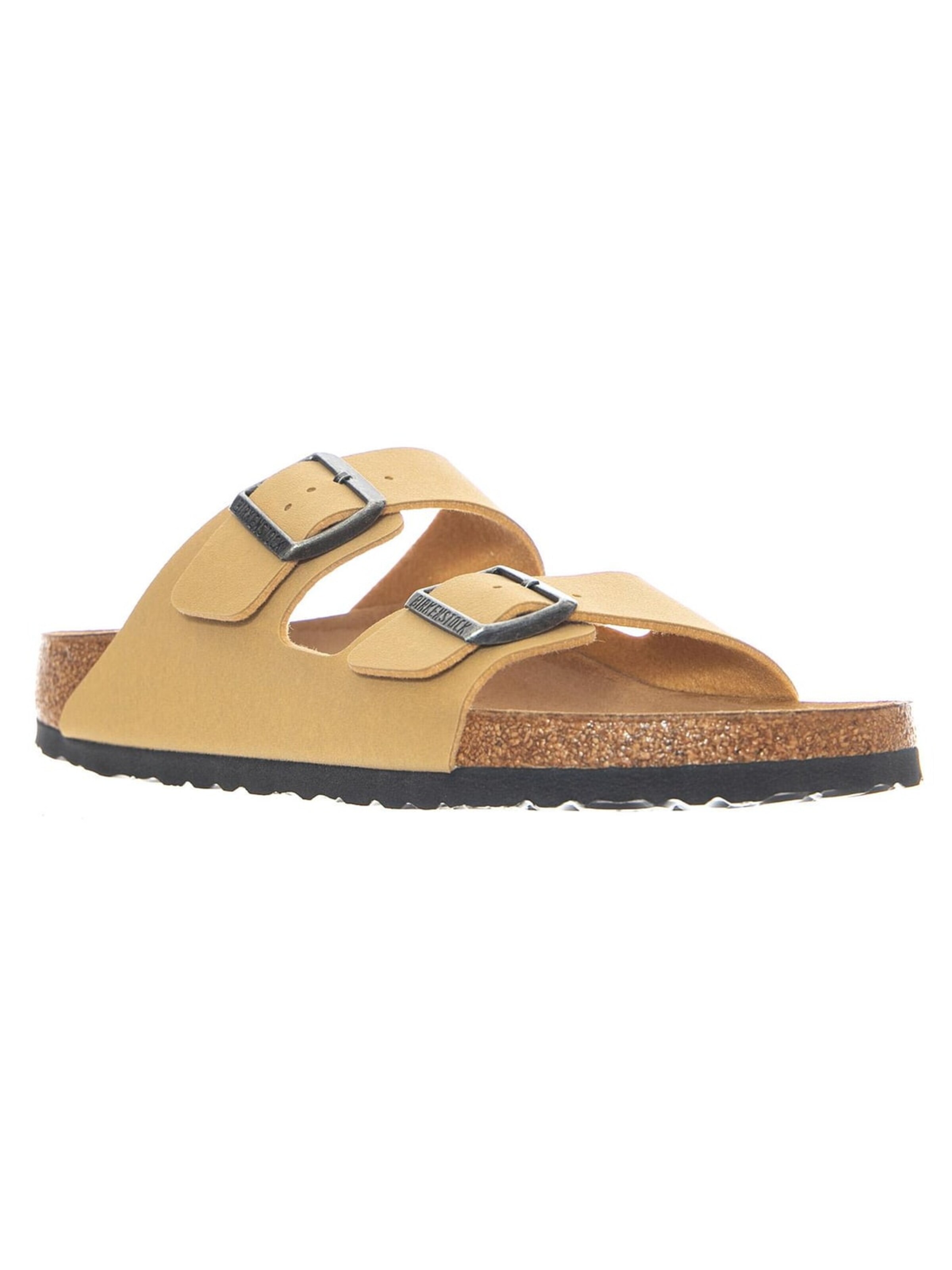Sandalo 'Arizona Birko Flor Narrow Fit Latte Cream' di BIRKENSTOCK in giallo