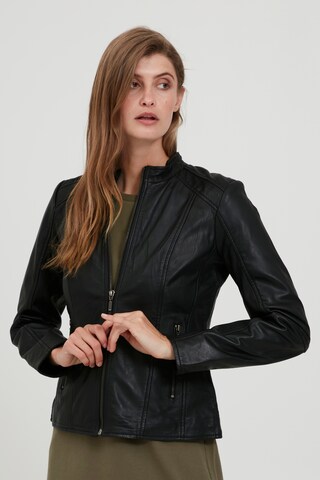 Veste mi-saison Fransa en noir : devant