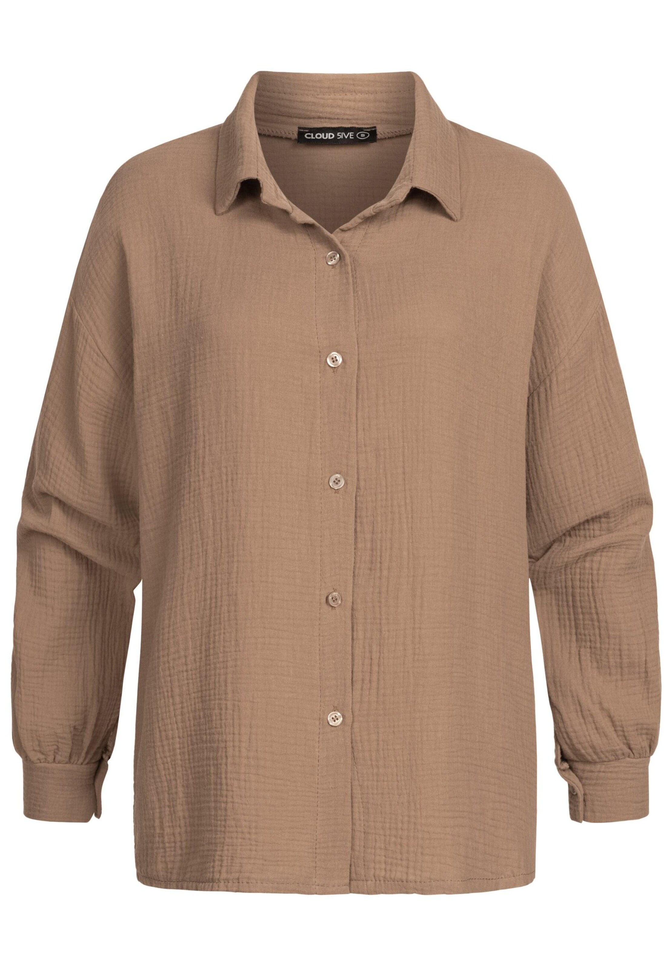 Cloud5ive Bluse in Braun: Vorderseite