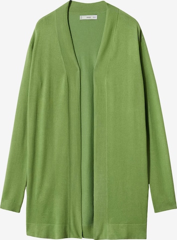 MANGO Knit Cardigan 'ALMA' in Green: front