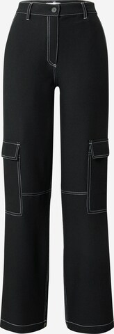 Envii Regular Карго панталон 'PLANET' в черно: отпред