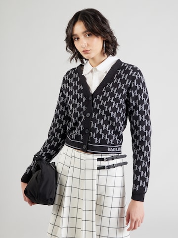 Karl Lagerfeld Knit Cardigan in Grey: front
