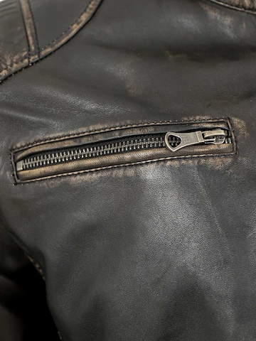 Lederjacken24 Übergangsjacke 'Zenon-4'‌‌‌‌‌‌‌ in Schwarz