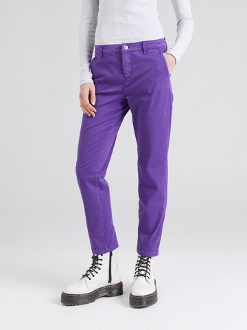 Coupe slim Pantalon chino 'Summer Spririt' MAC en violet : devant