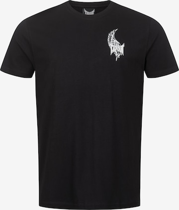 Tricou 'Mask' de la Tapout pe negru: față