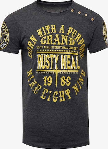 Rusty Neal Shirt in Grijs: voorkant