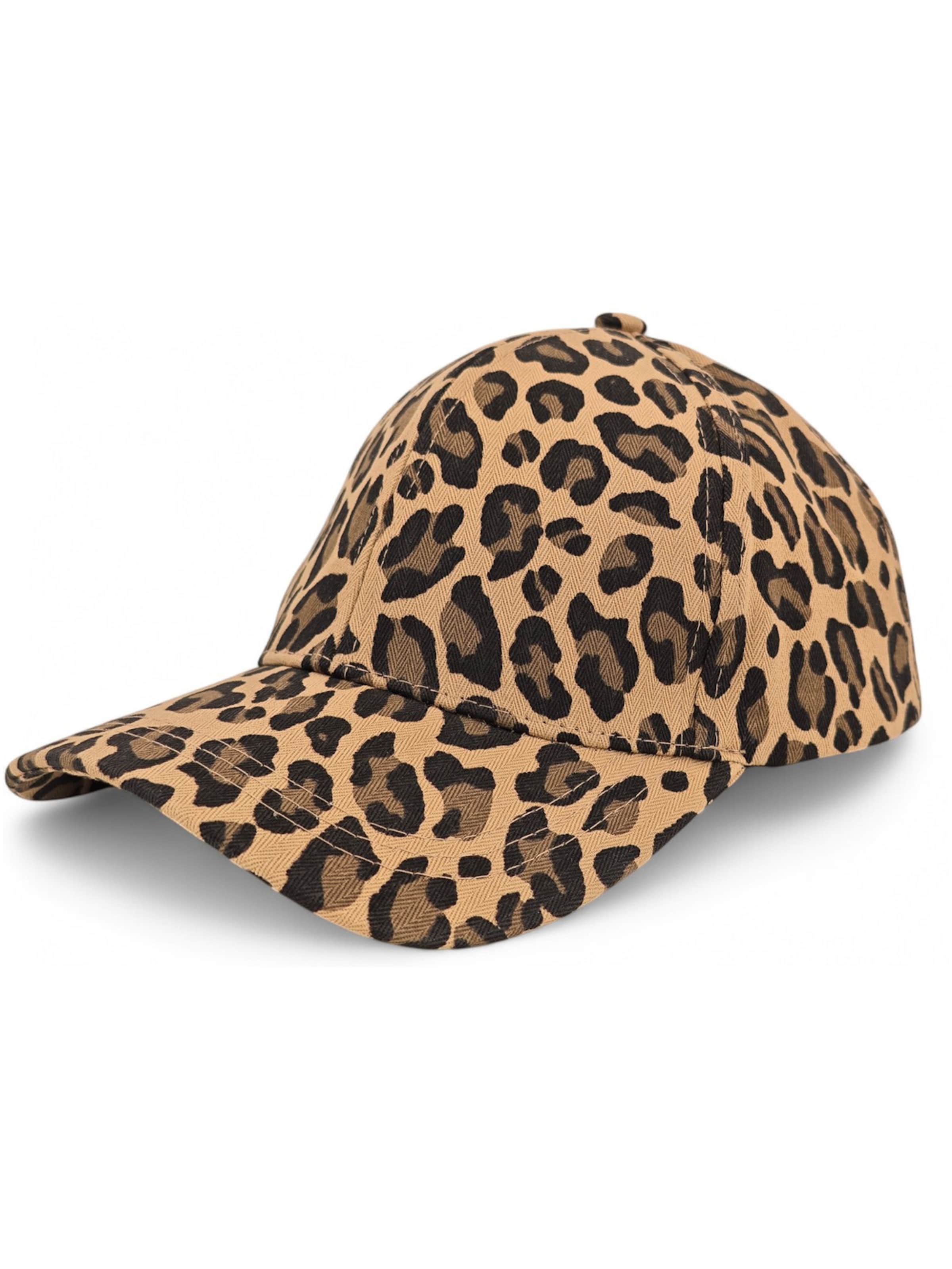 styleBREAKER Cap 'Baseball Cap mit Leo Muster'‌‌‌‌‌‌‌‌ in Braun: Vorderseite