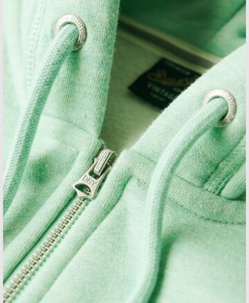 Superdry Zip-Up Hoodie 'Essential' in Green