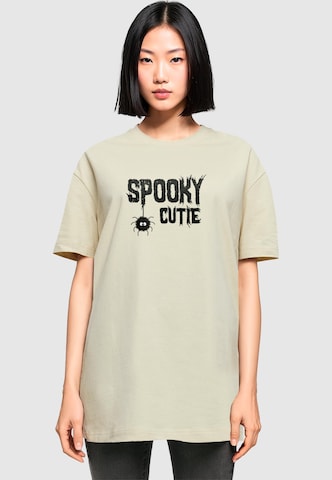 T-shirt oversize 'Halloween - Spooky Cutie' Merchcode en beige : devant