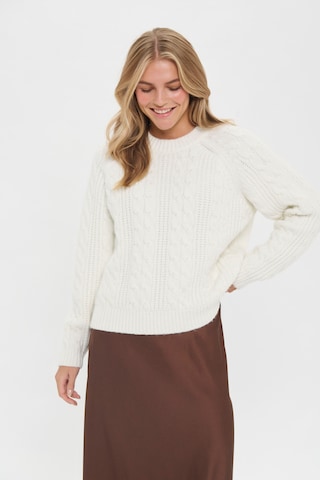 SAINT TROPEZ Sweater 'NylaSZ' in Beige: front
