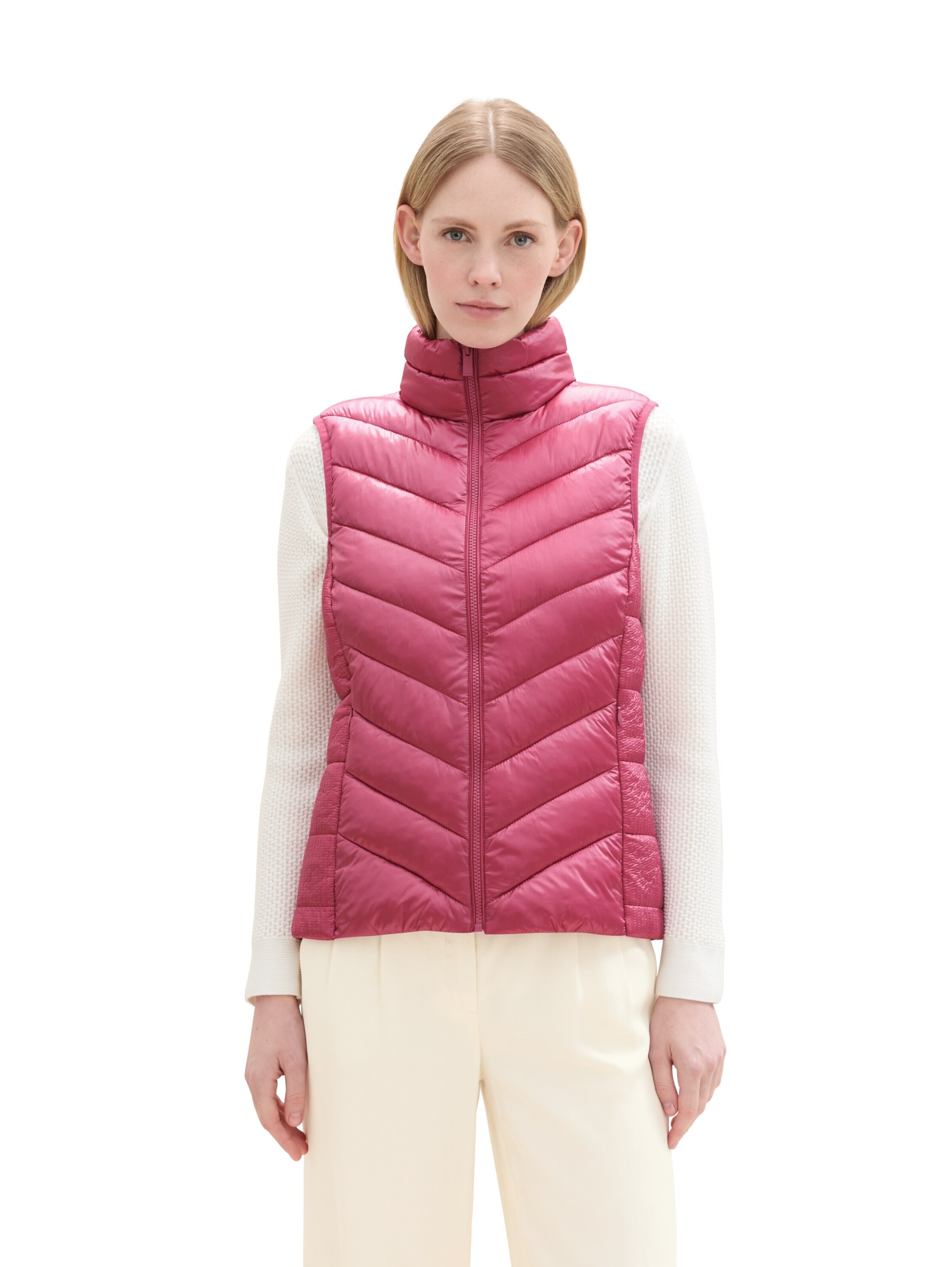 TOM TAILOR Weste in Pink: Vorderseite