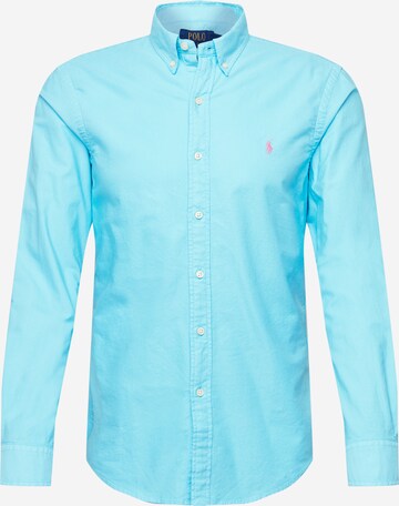 Chemise Polo Ralph Lauren en bleu : devant