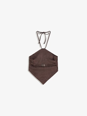 Bershka Топ в кафяво