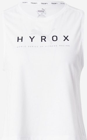 Top sportivo 'HYROX Triblend' di PUMA in bianco: frontale