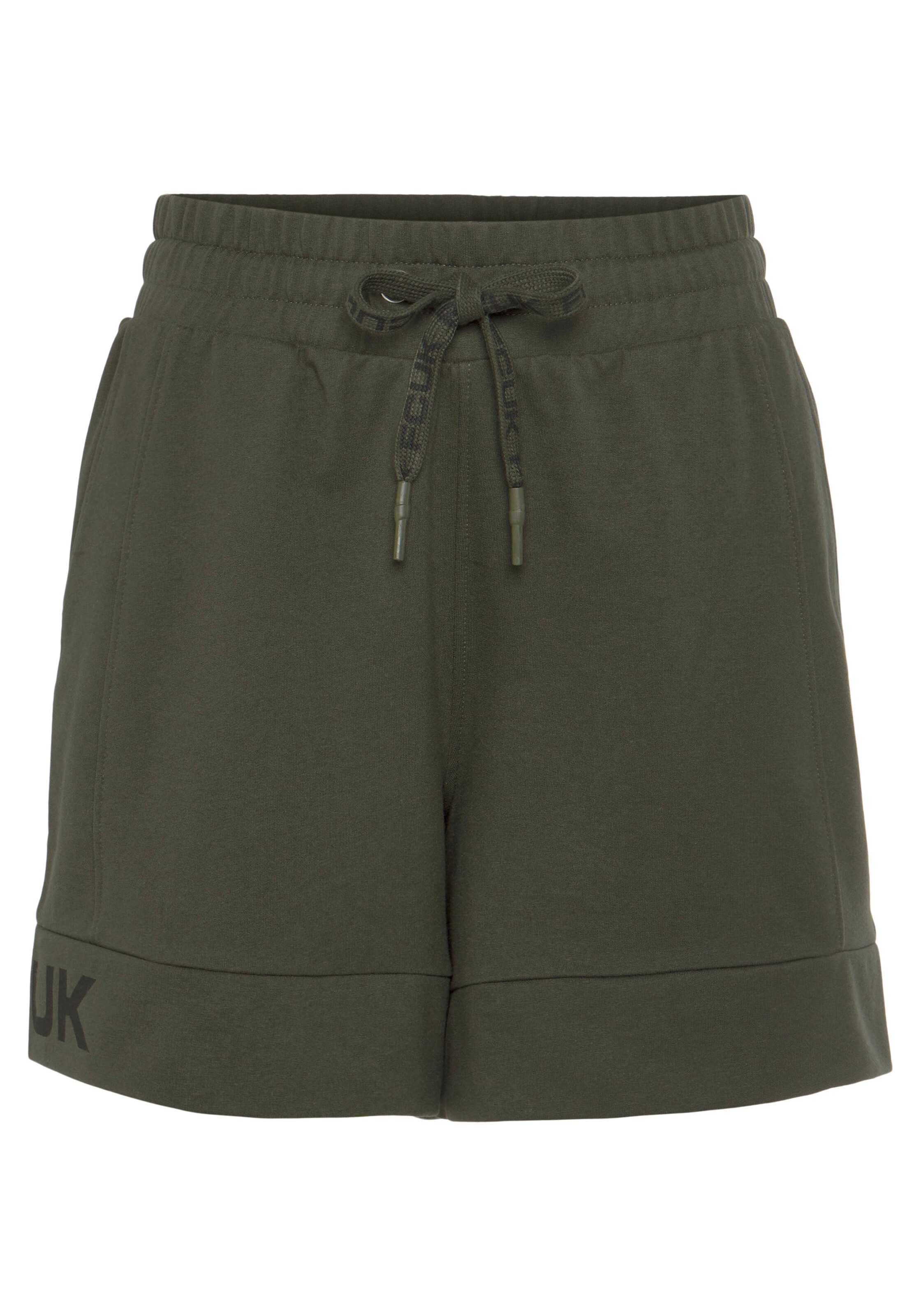 FCUK Wide leg Broek in Groen: voorkant