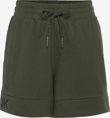 FCUK Zvonové kalhoty Kalhoty – zelená: přední strana