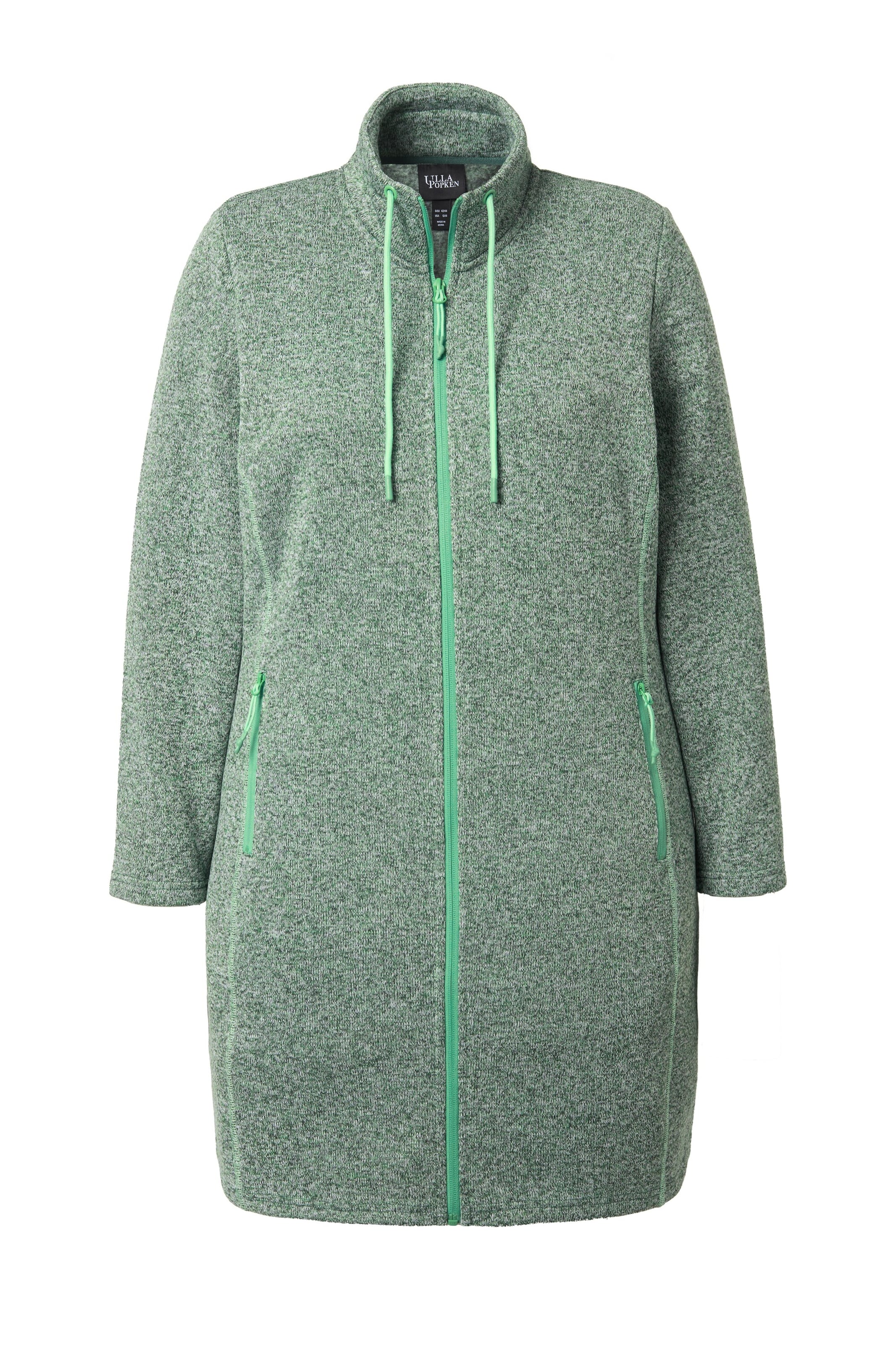 Ulla Popken Fleecejacke in Grün: Vorderseite