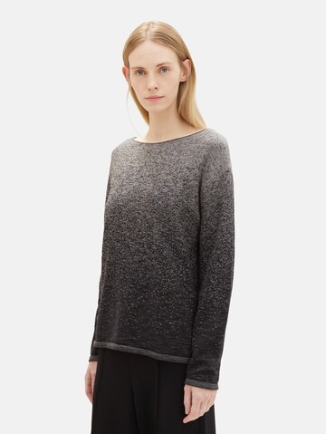 TOM TAILOR Sweater in Black: front