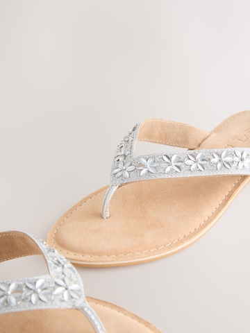 Next T-bar sandals in Silver
