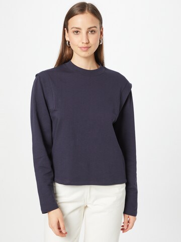 Another Label Sweatshirt 'Kasuga' i blå: forside