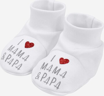 Baby Sweets Newborn 'I love Mama & Papa' in Weiß: predná strana