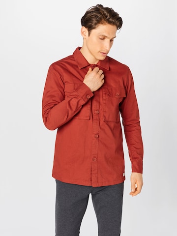 TOM TAILOR DENIM Regular fit Button Up Shirt in Orange: front