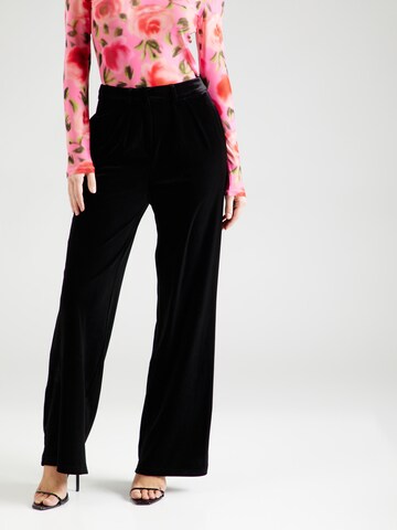 Misspap Regular Pleat-Front Pants in Black: front