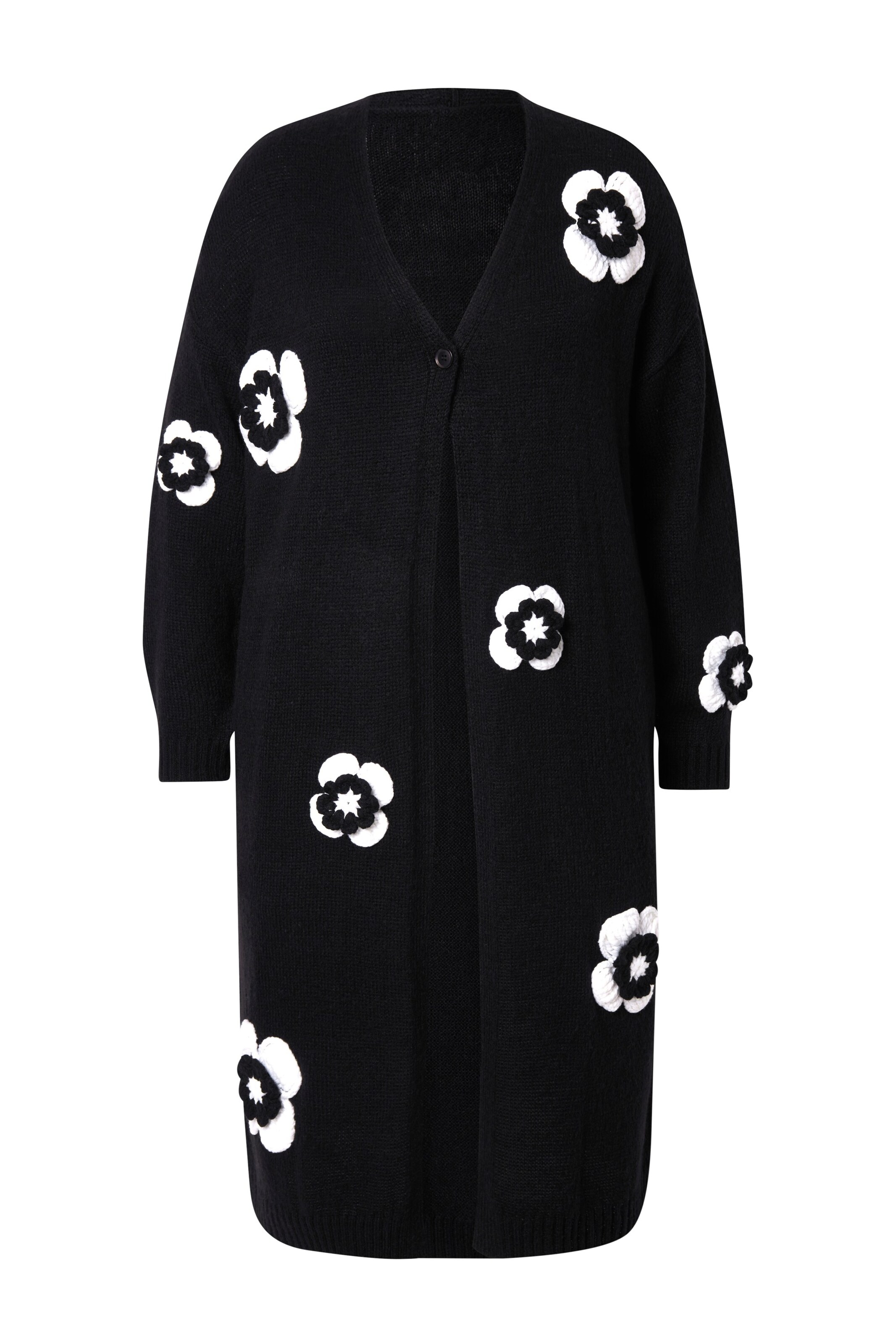 MIAMODA Strickjacke in Schwarz: Vorderseite