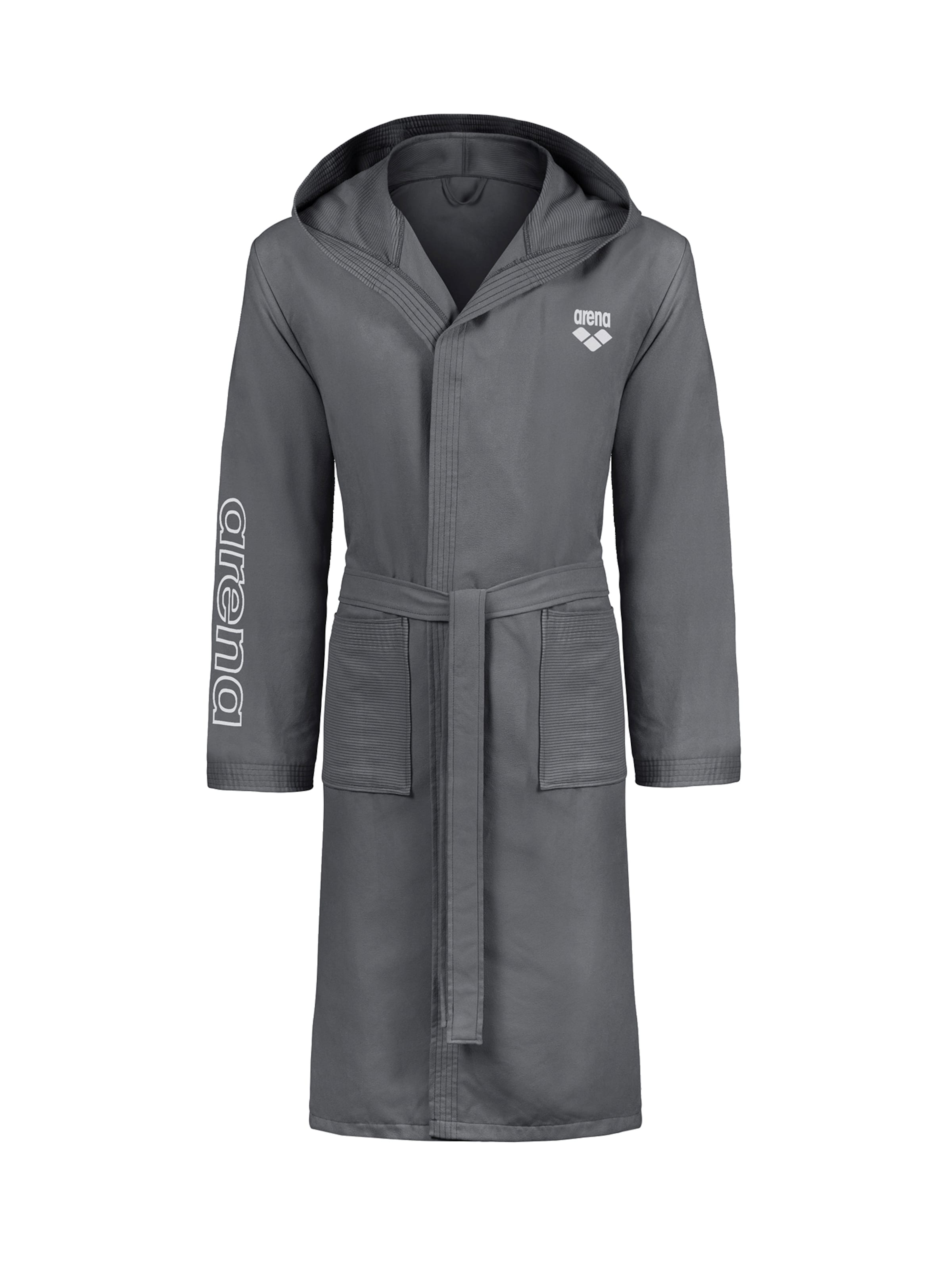 ARENA Αθλητικό μπουρνούζι 'ZEAL' σε γκρι: μπροστά