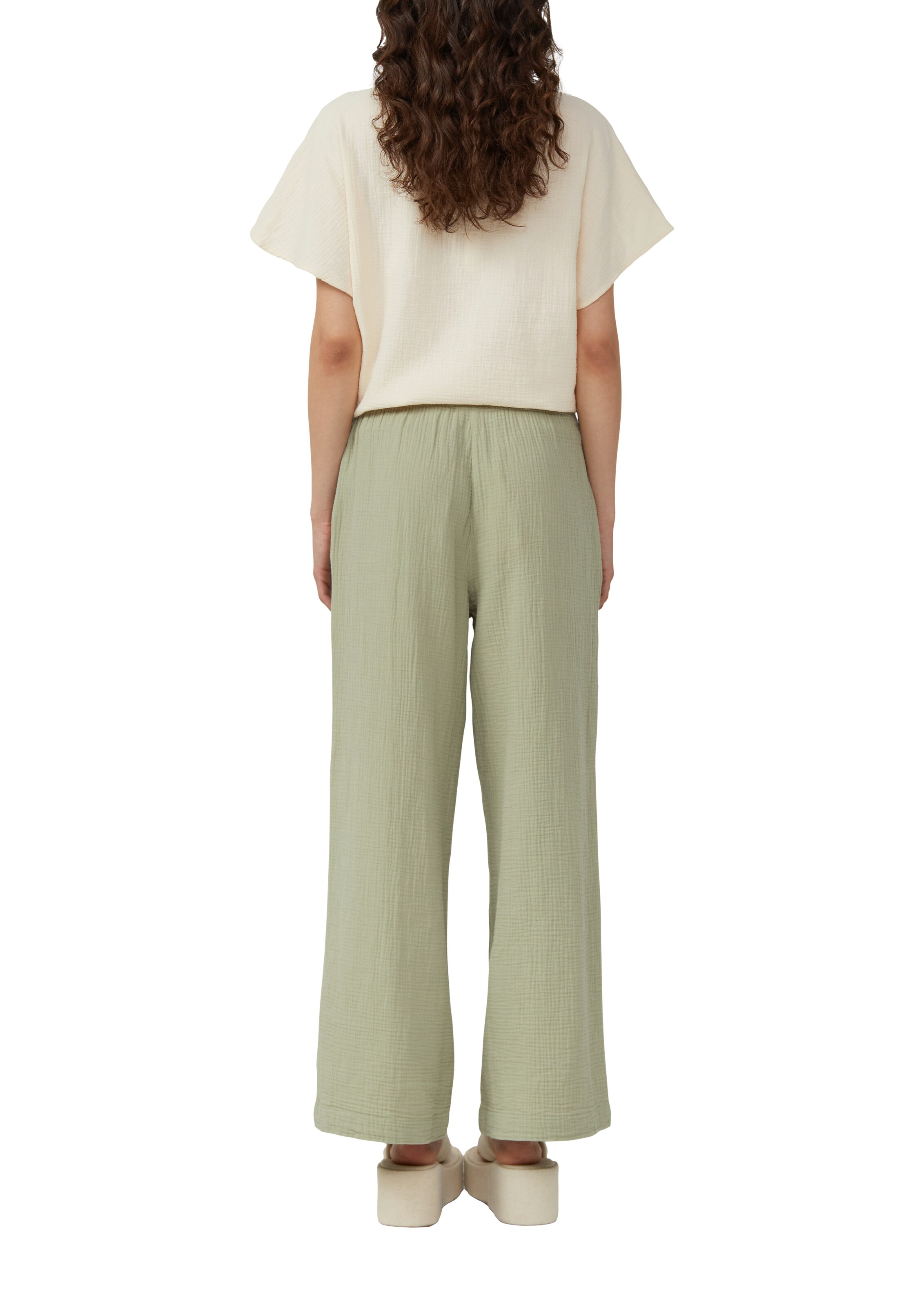 QS Wide leg Pants in Green