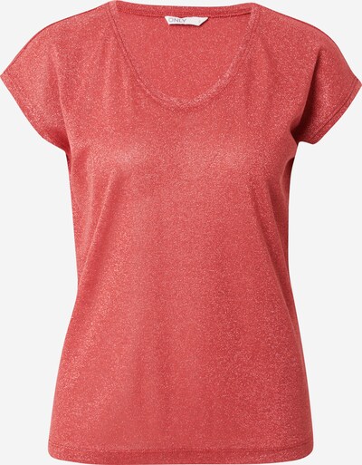 ONLY T-shirt 'Onlsilvery' en rouge feu, Vue avec produit