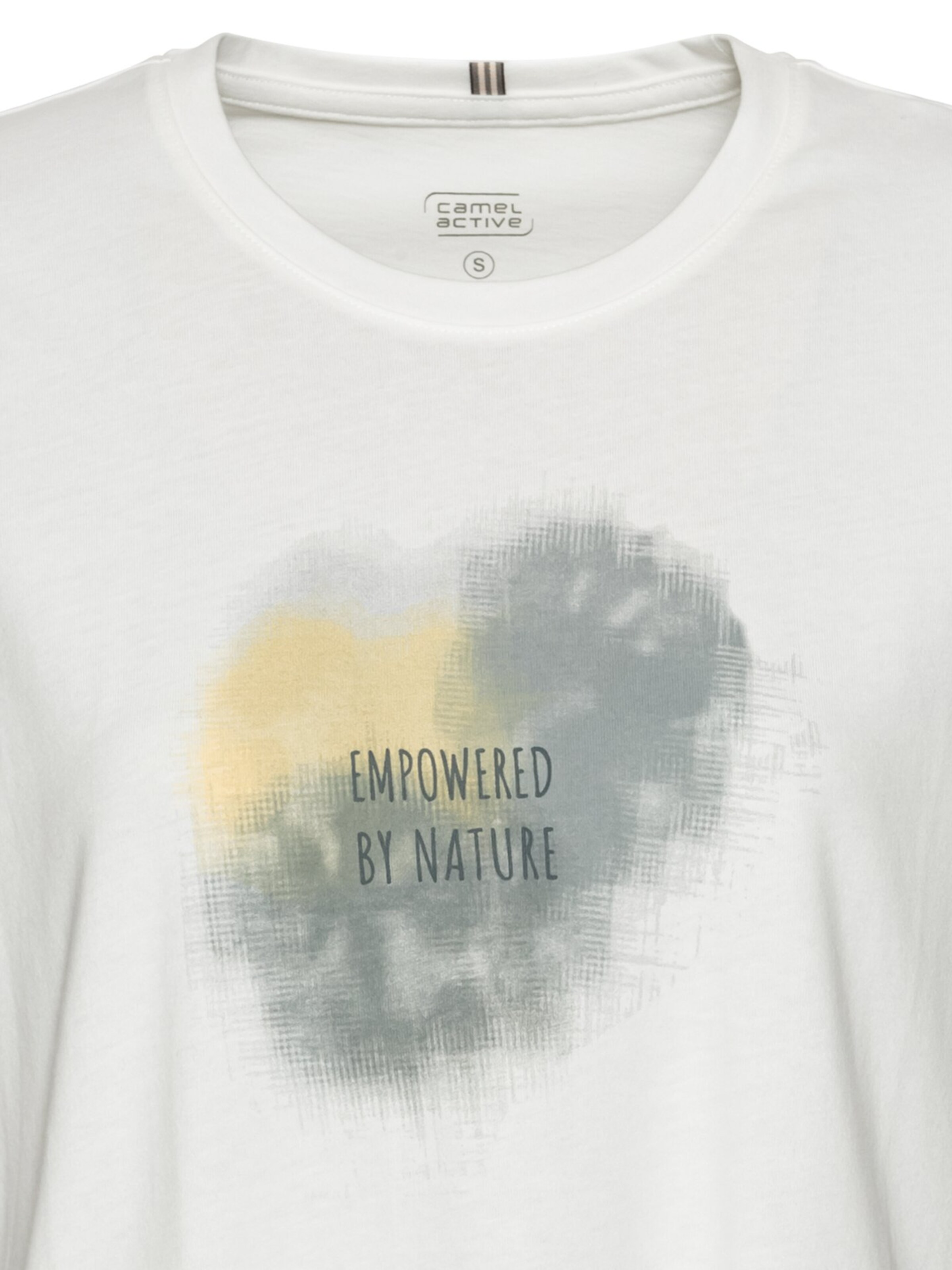 CAMEL ACTIVE T-Shirt mit Print aus nachhaltiger Baumwolle in Weiß