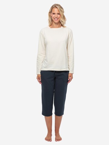 SCHIESSER Pyjama 'Organic Cotton' in Wit: voorkant