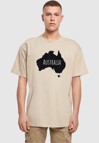 Merchcode Shirt 'Australia' in Beige: predná strana