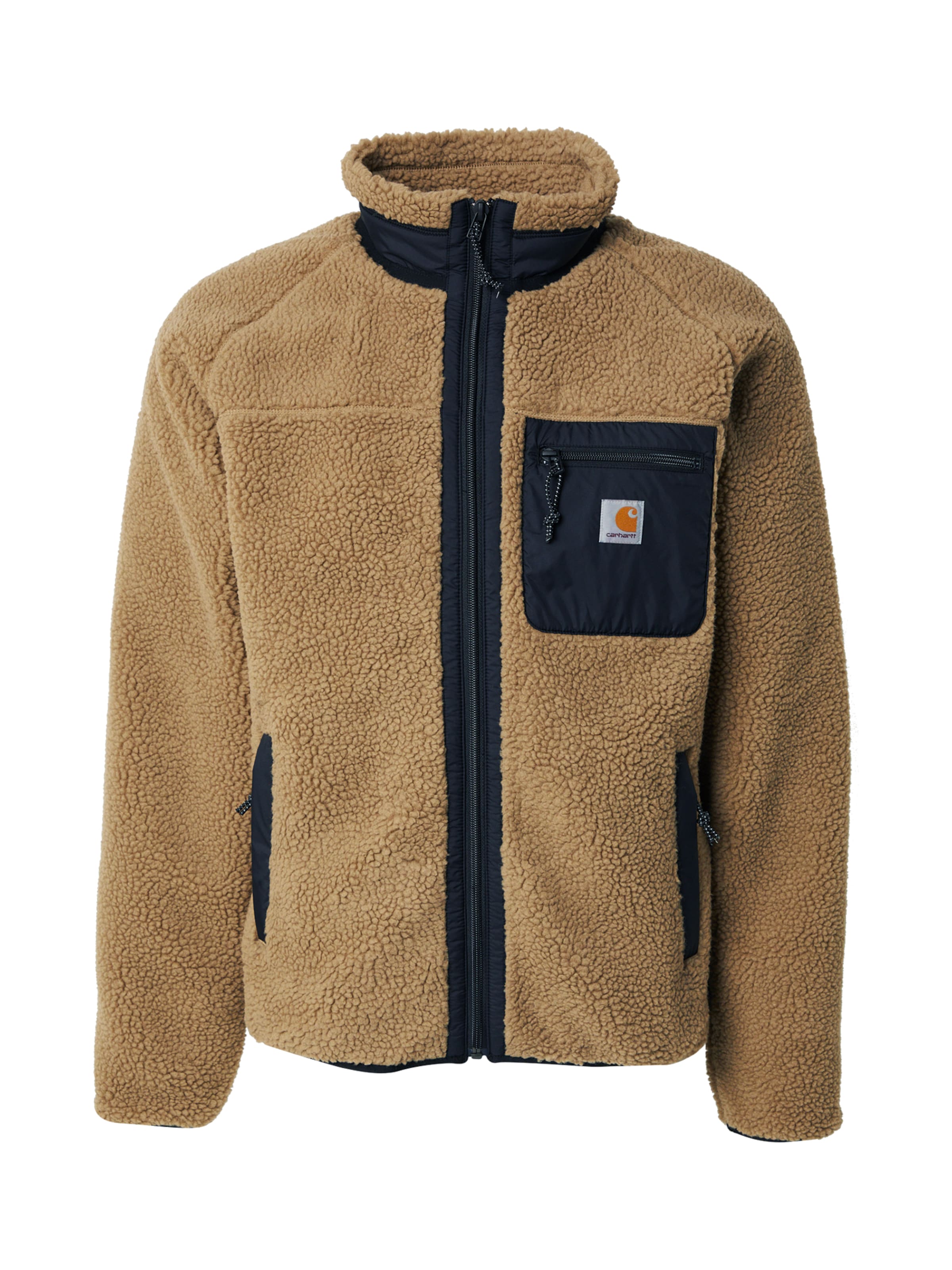 Carhartt WIP Ζακέτα φλις 'Prentis' σε καφέ: μπροστά