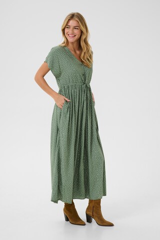 Cream Shirt dress 'Tiah' in Green