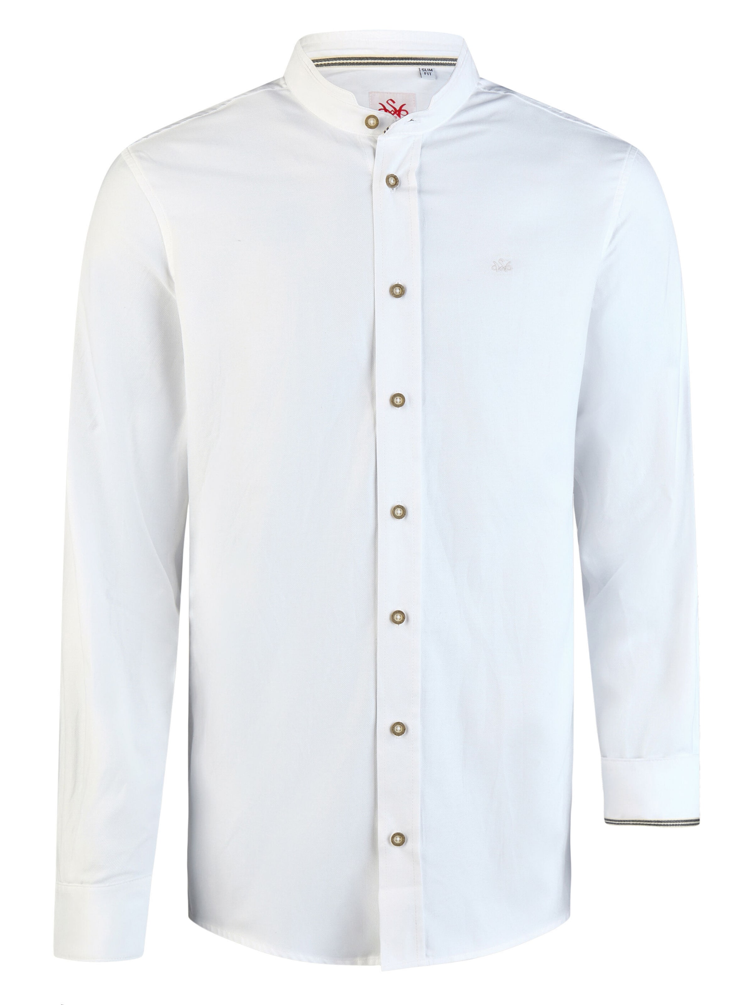 SPIETH & WENSKY Slim fit Klederdracht overhemd 'Halberto' in Wit: voorkant