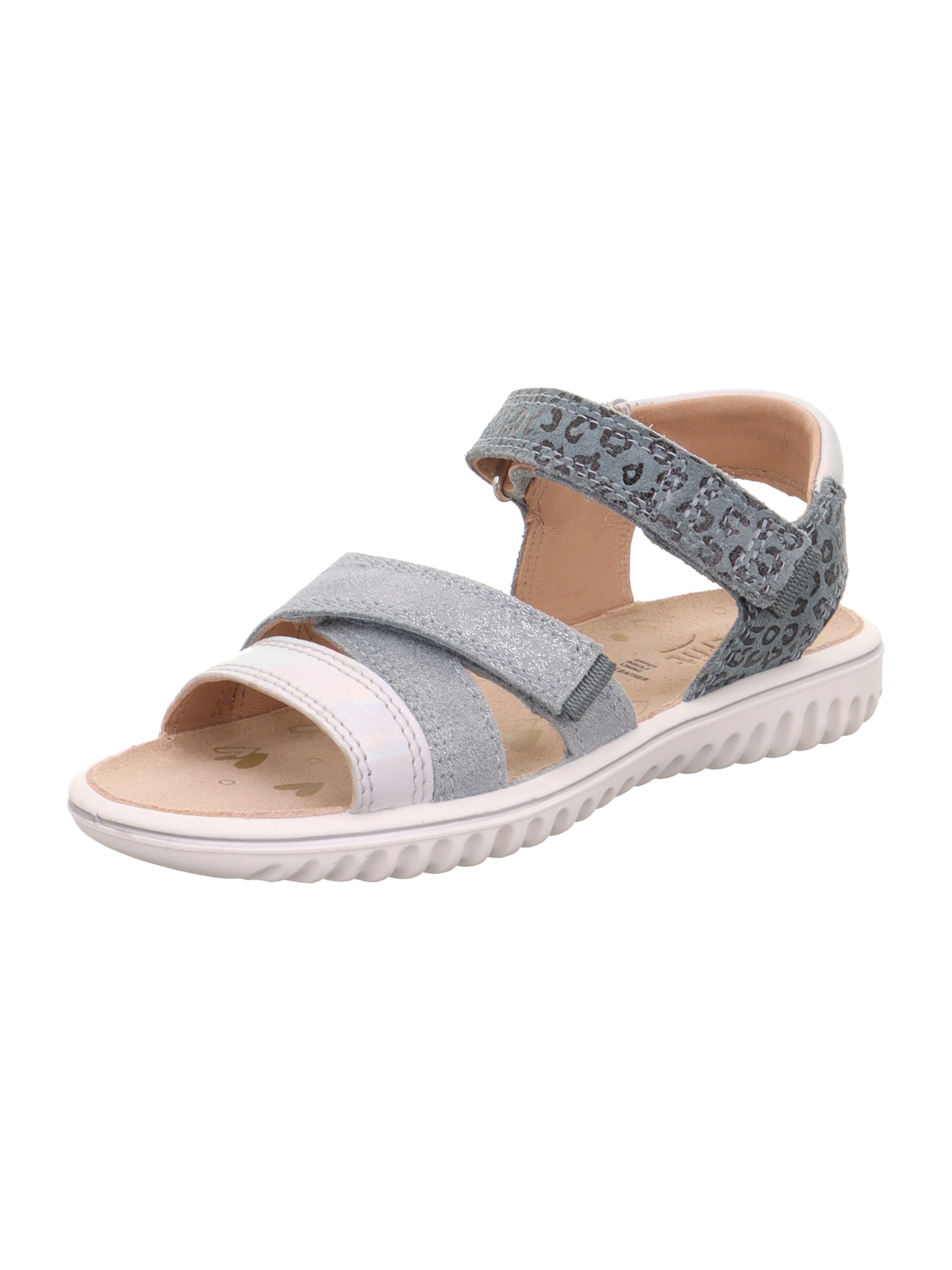 SUPERFIT - Sandalias 'SPARKLE' en verde: frente