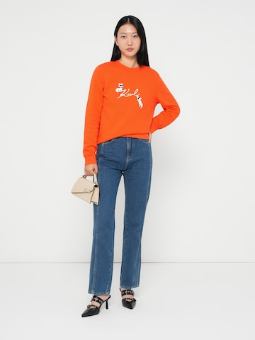 Karl Lagerfeld Sweatshirt 'IKON' in Orange