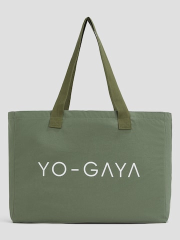 YO-GAYA Shopper 'Canvas Bag' in Groen: voorkant