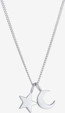 ELLI Necklace 'Halbmond, Sterne' in Silver: front