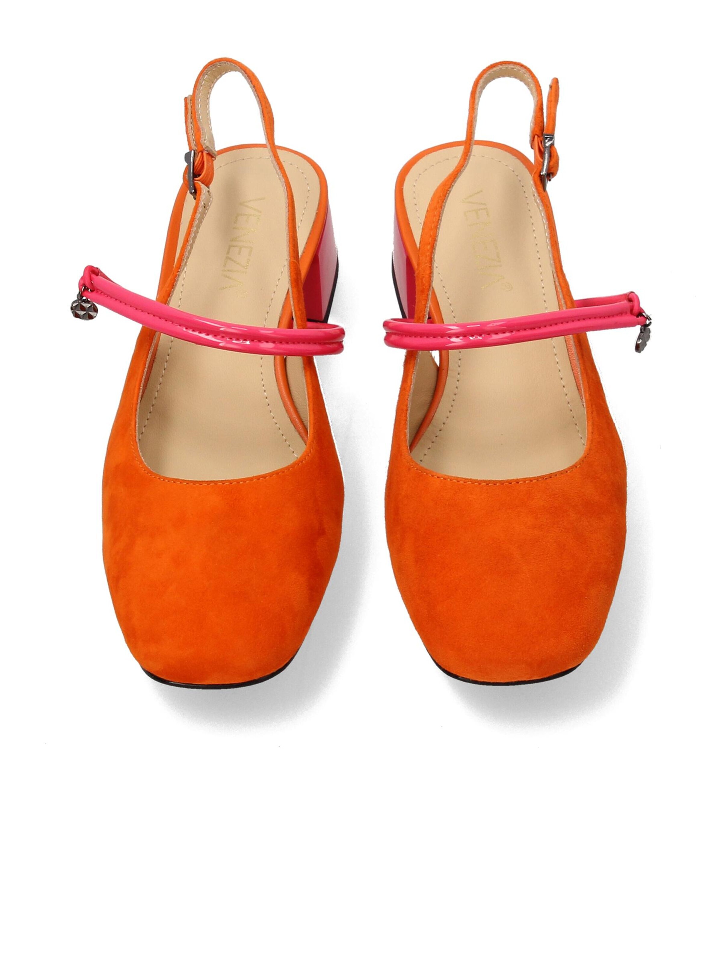 VENEZIA Slingback Pumps in Orange