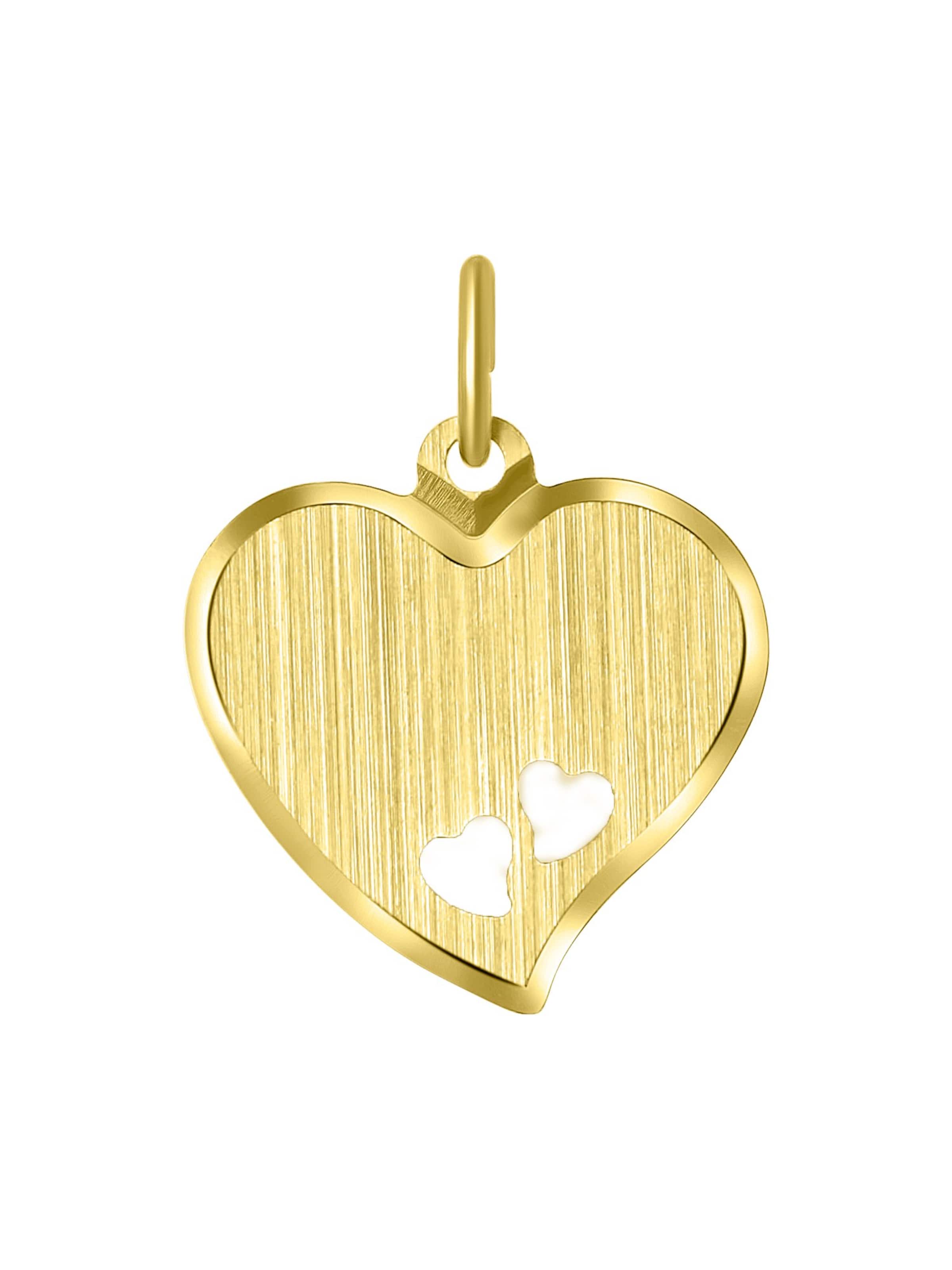 Lucardi Pendant 'Basic' in Gold: front