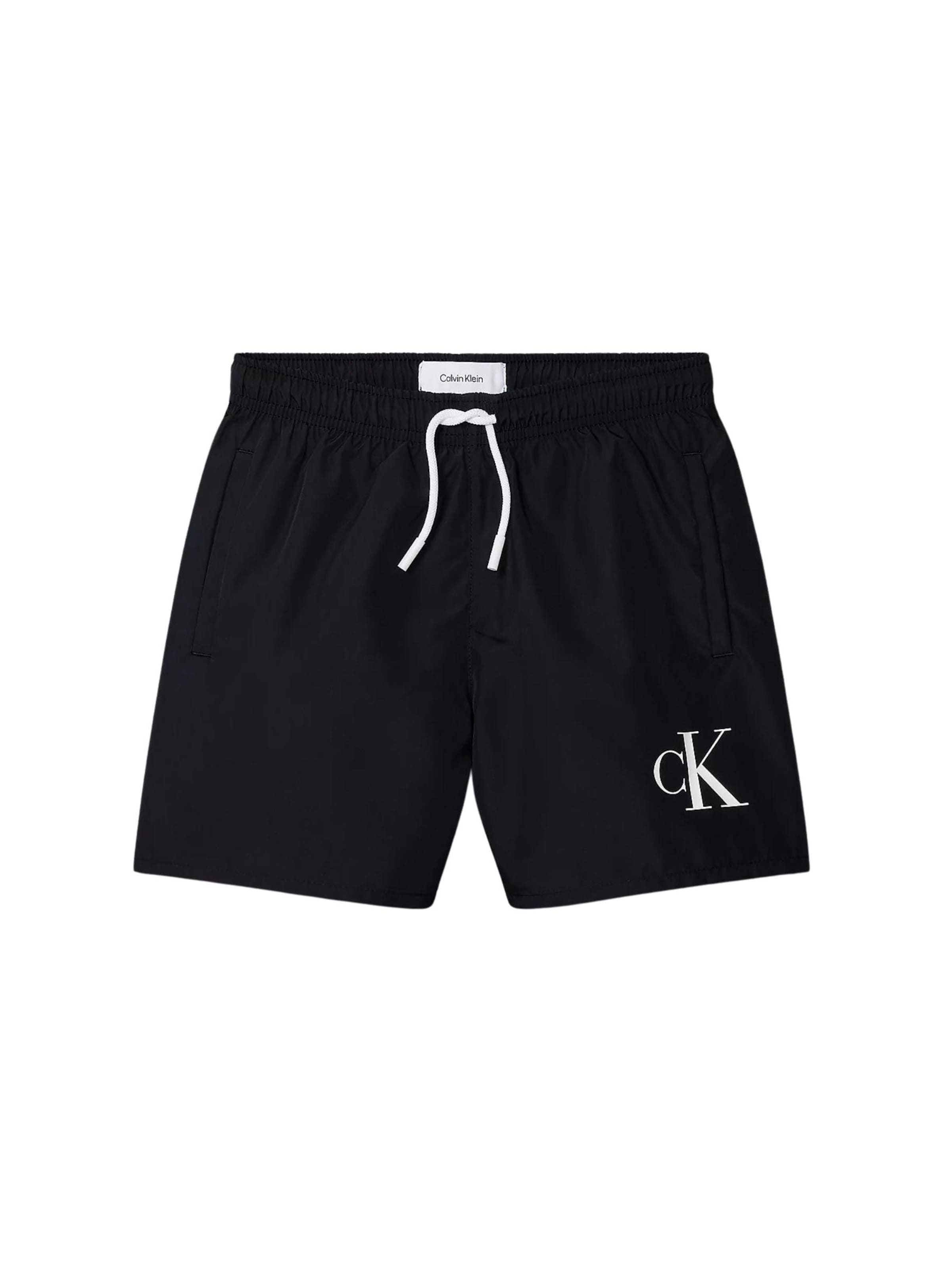 Shorts de bain 'CALVIN KLEIN MEDIUM DRAWSTRING Costumi da bagno' Calvin Klein Kids en noir : devant