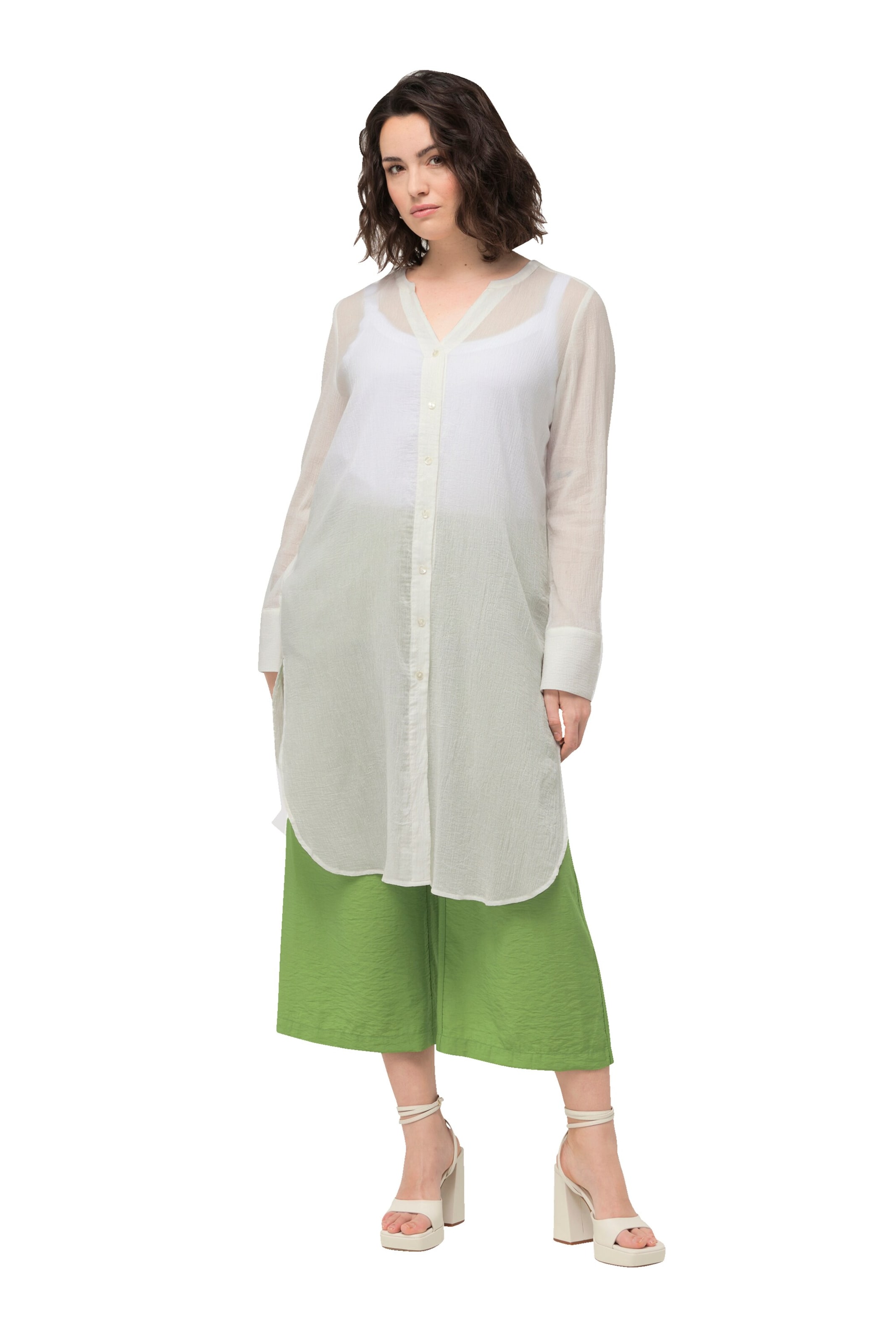 Ulla Popken Tuniek in Wit: voorkant