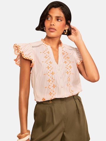 love & roses Bluse 'Love & Roses' in Beige: Vorderseite
