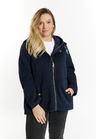 Schmuddelwedda Fleece jas in Blauw: voorkant