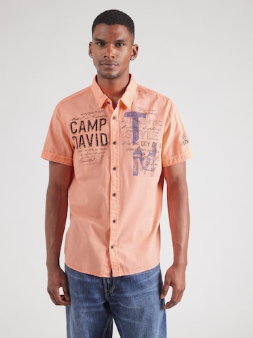 CAMP DAVID Regular fit Button Up Shirt in Pink: front